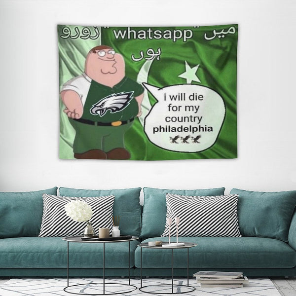 I Will Die For My Country Philadelphia Eagles Tapestry BionZax