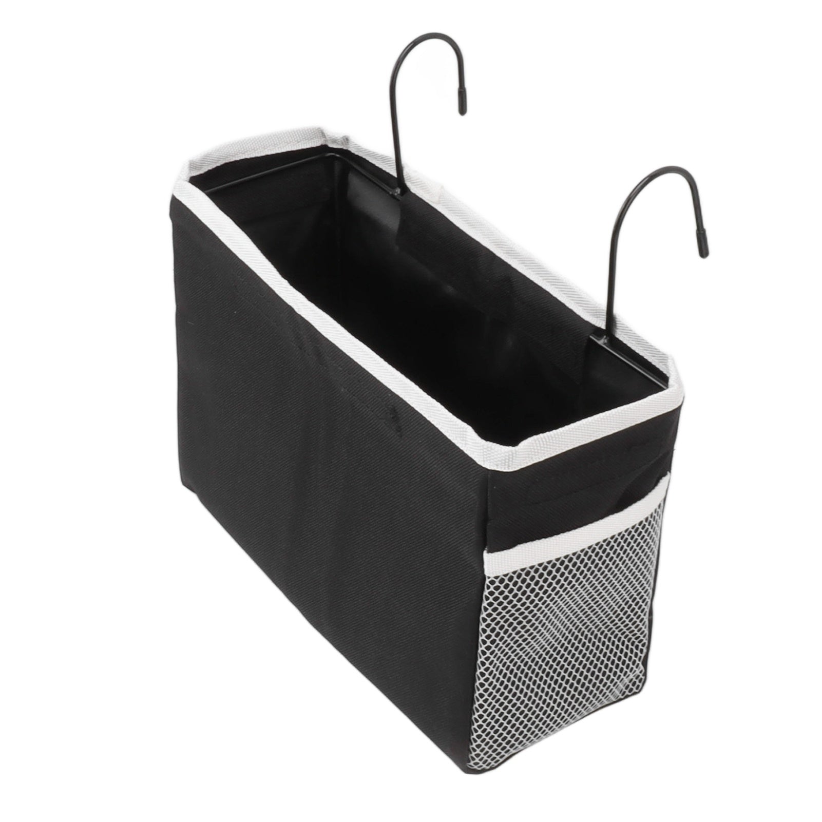 Bedside Storage Basket Hook Hanging Canvas Bag Rail Organization Shelf for Dormitory Office Living Room