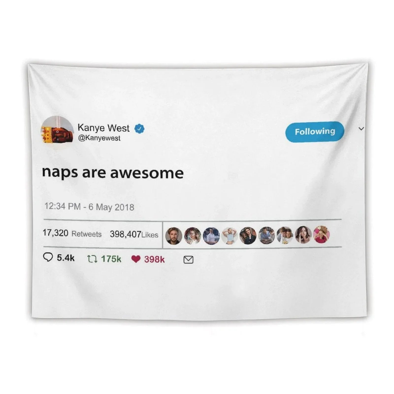 Kanye Rapper Naps Are Awesome Tapestry
