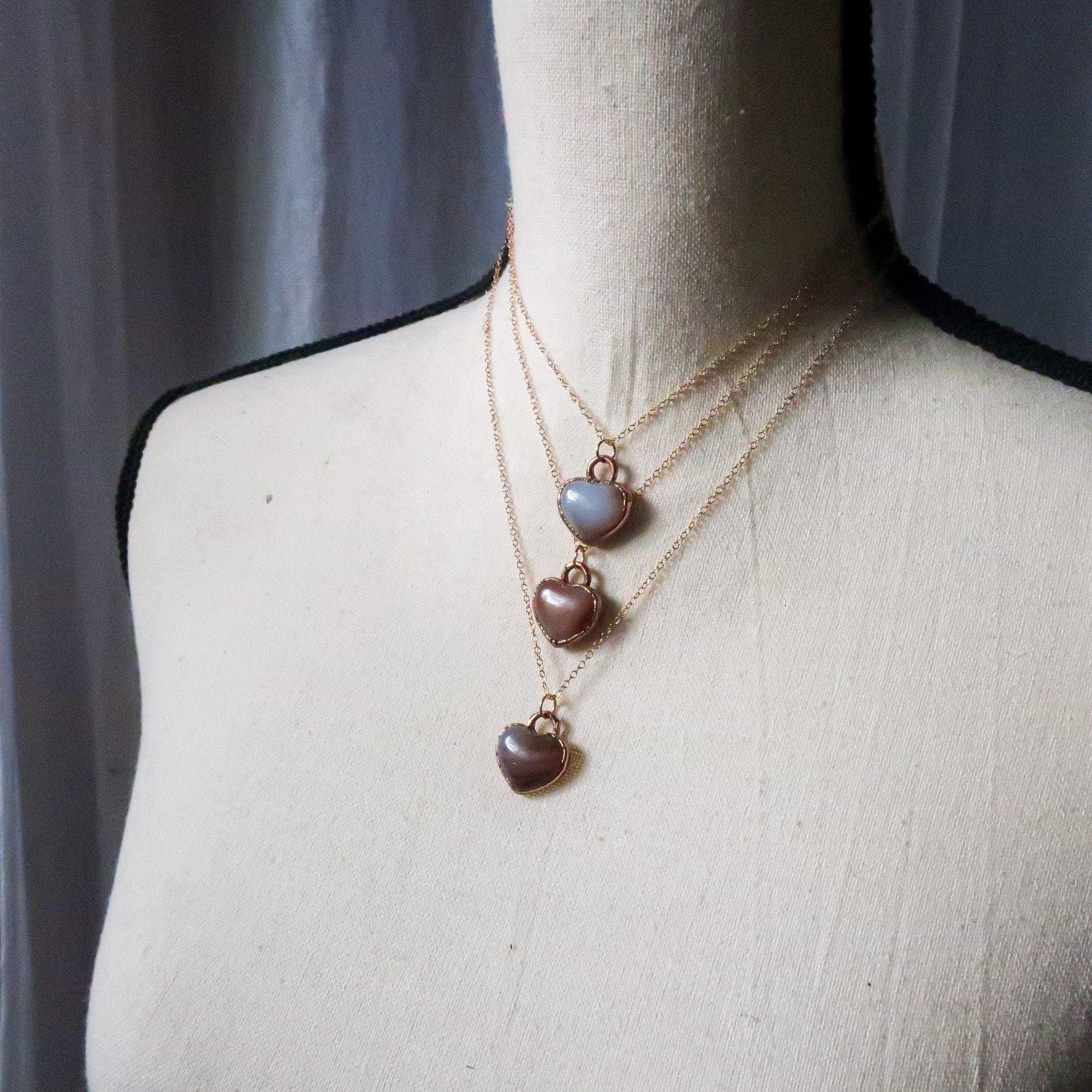 Carnelian Boho Heart Necklace - Courageous Creativity | By Blackbird & Sage
