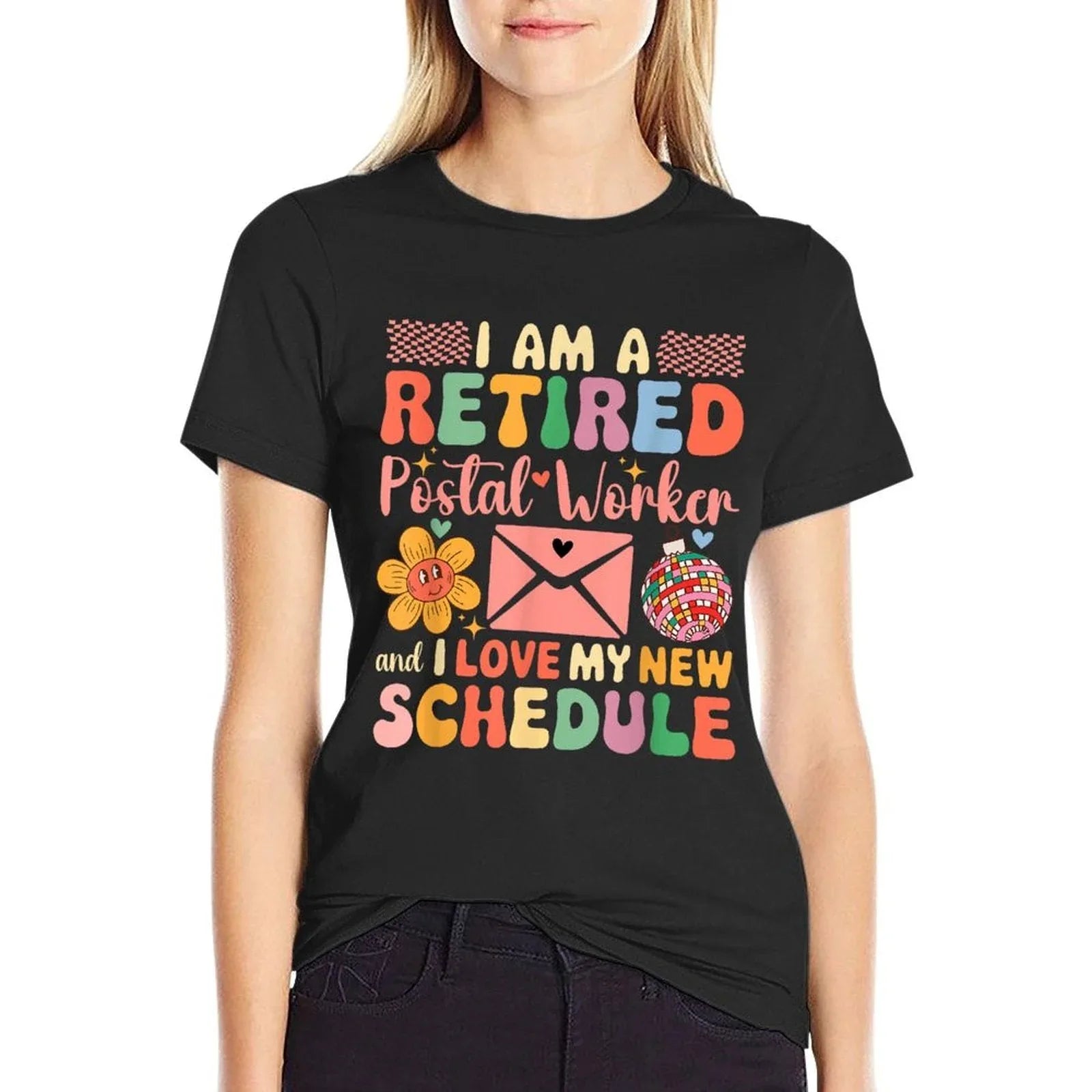A Retired Postal Worker And Love New Schedule Retirement T-Shirt