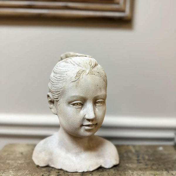 Cement Girl Statue