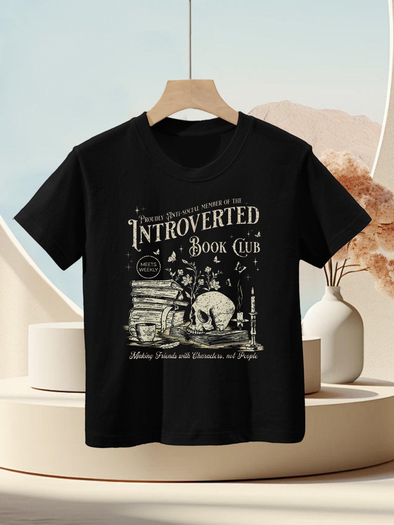 Retro Proud Anti Social Member Of Introverted Book Club Kids T-Shirt