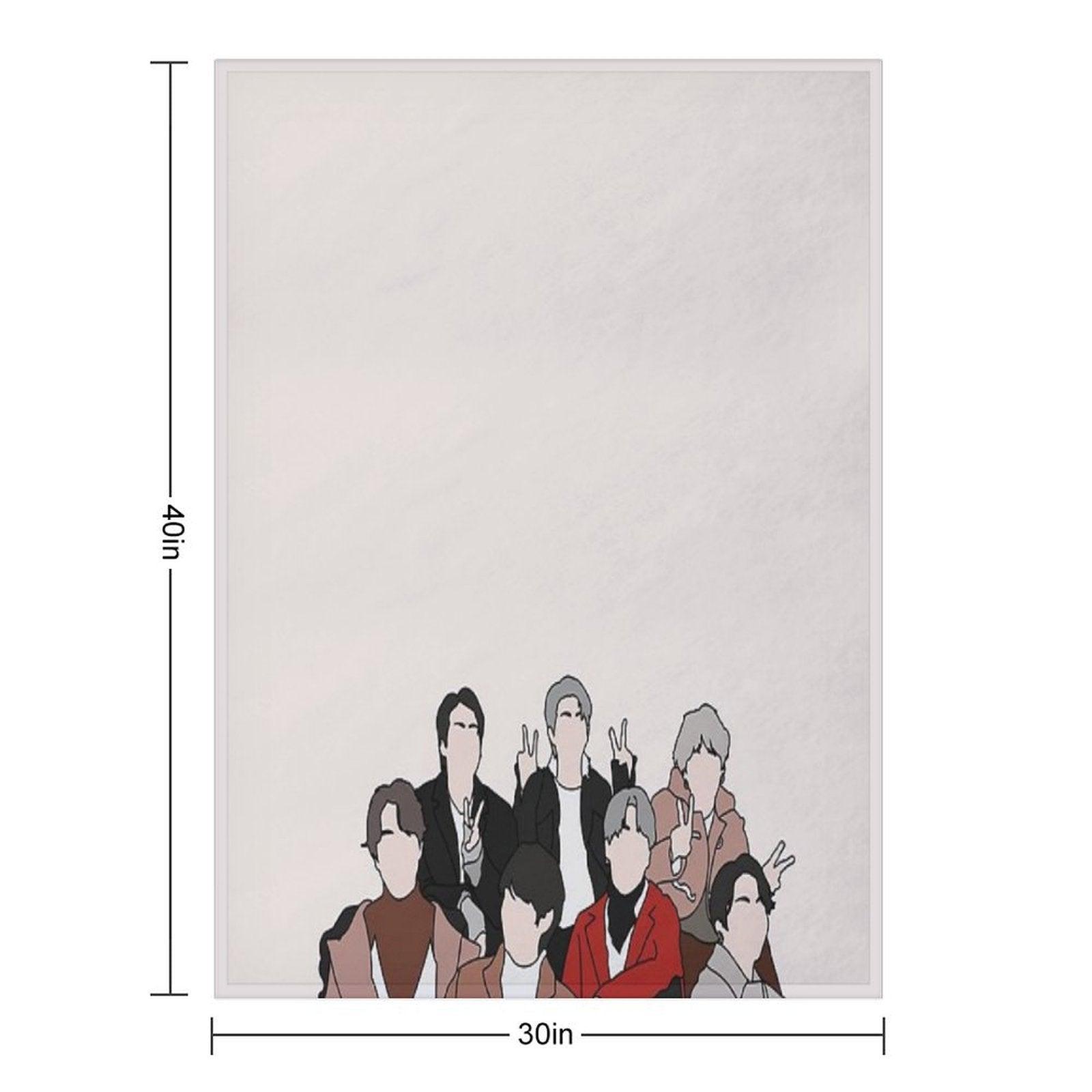 Kpop Bts Throw Blanket