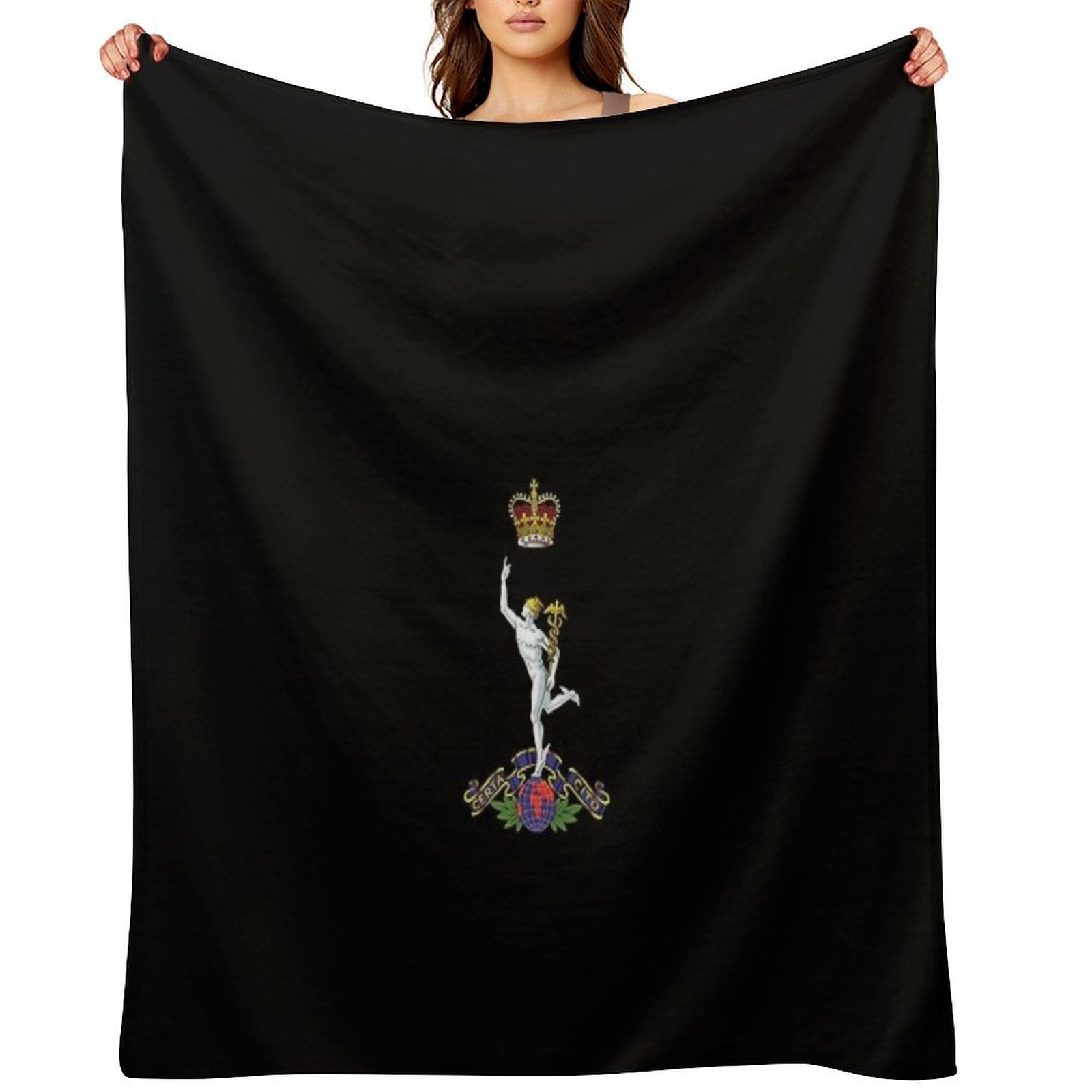 Royal Signals Cap Badge Easy Care Throw Blanket