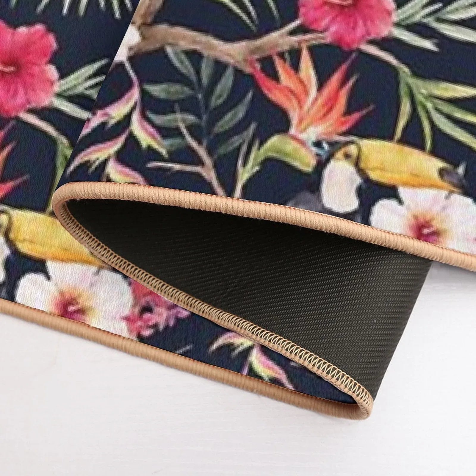 Tropical Parrot And Toucan Bath Mat