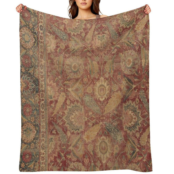 Antique Kilim Throw Blanket