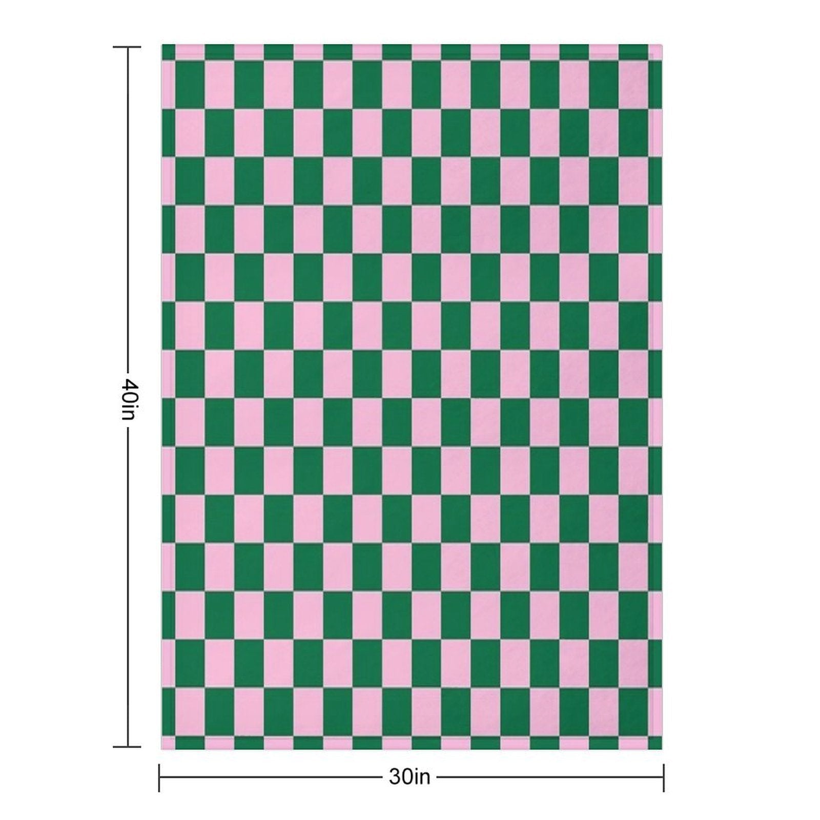 Cotton Candy Pink And Cadmium Green Checkerboard Premium Throw Blanket