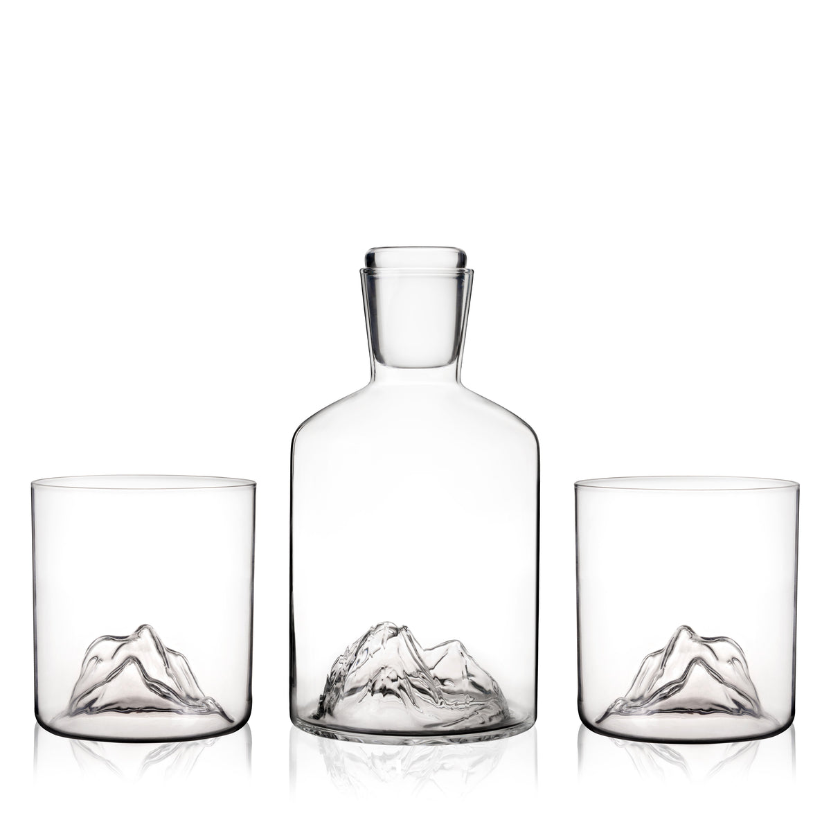 Mountain Crystal Decanter and Tumbler Set