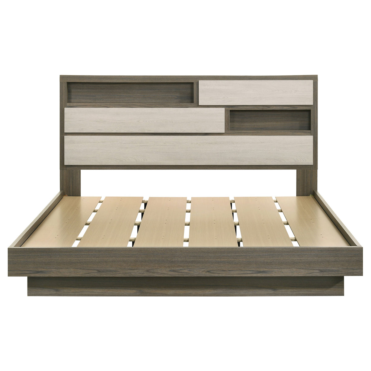 Grey Eastern King Platform Bed