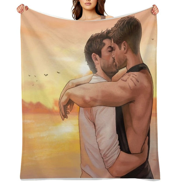 Sunset Kiss 2021 Anti-pilling Throw Blanket