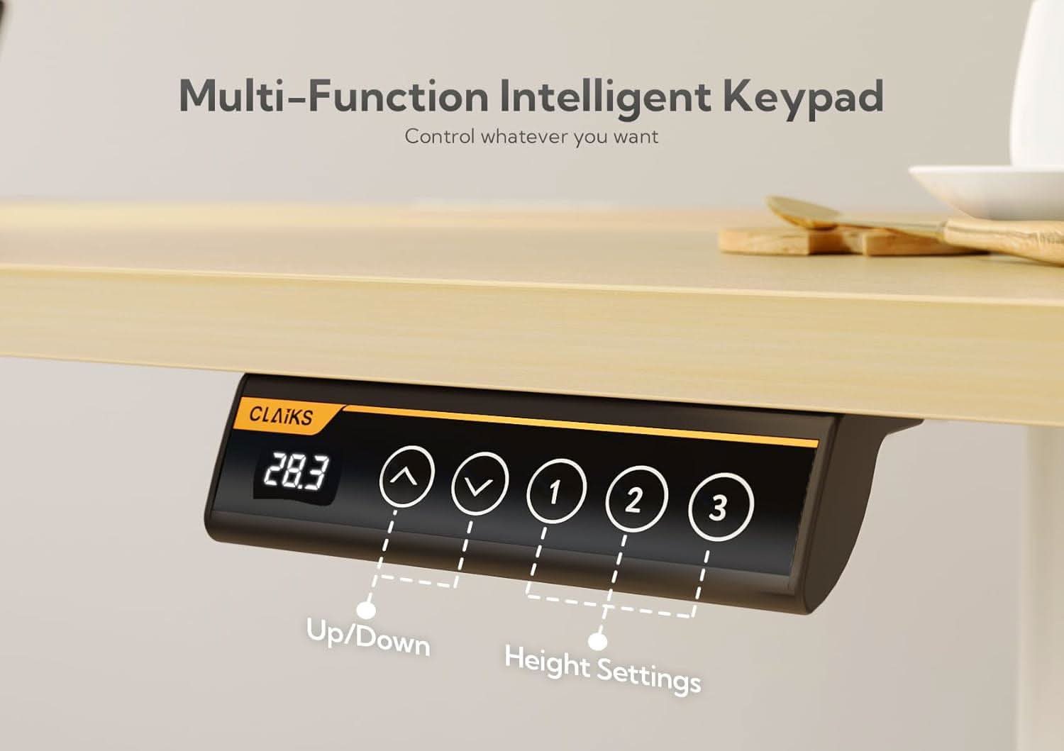 Electric Standing Desk 48X24 Inches White Height Adjustable