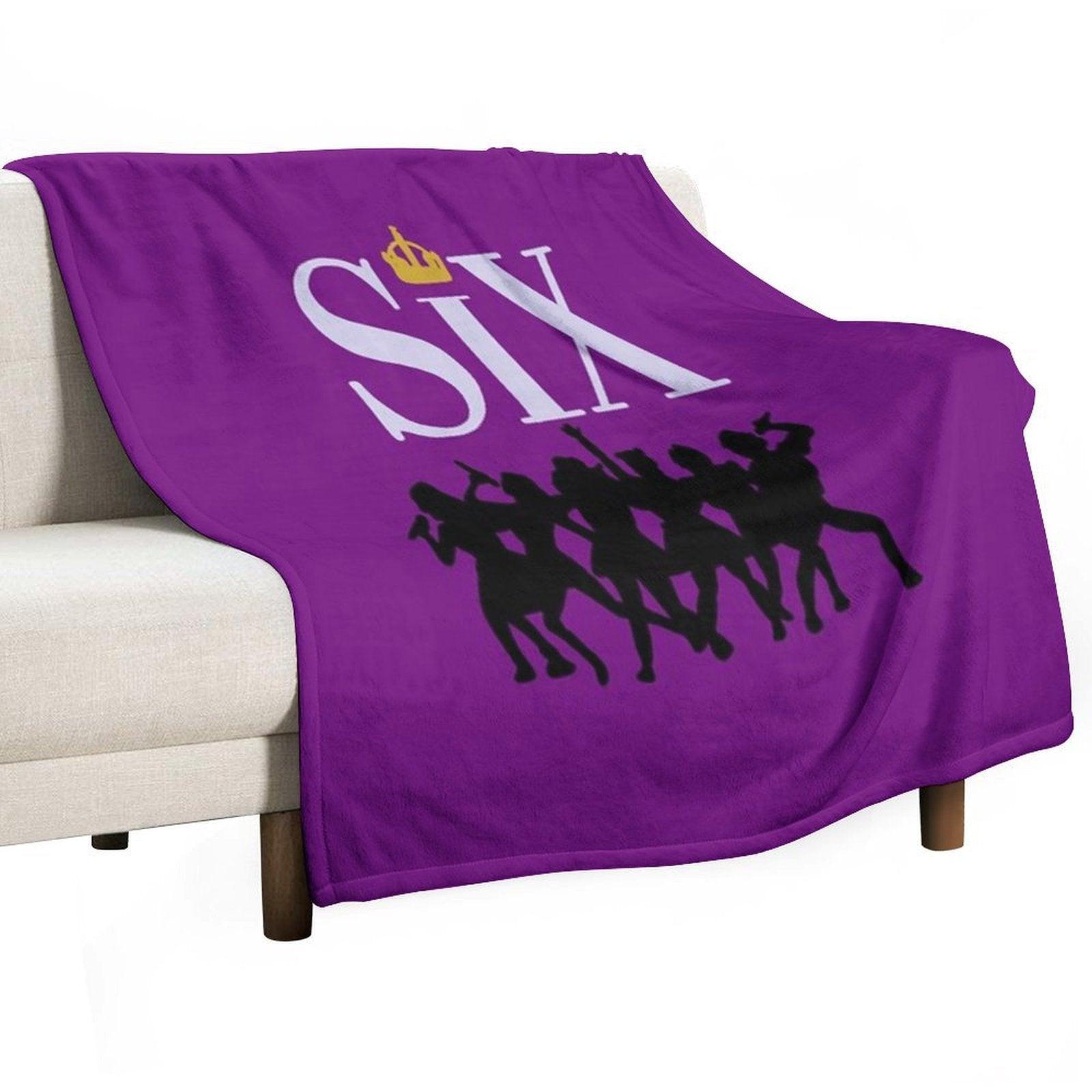 Six The Musical Playbill Throw Blanket