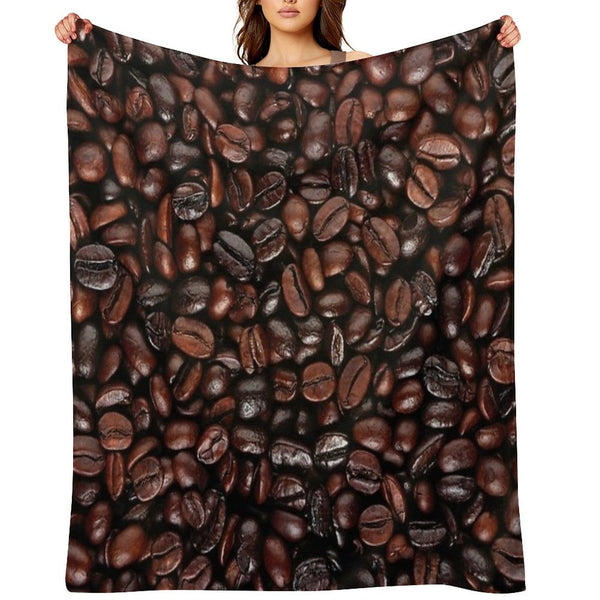 Coffee Beans Background Compact Throw Blanket