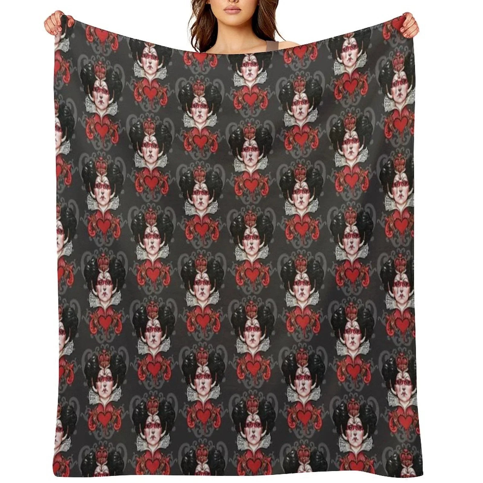 Queen of Hearts Throw Blanket