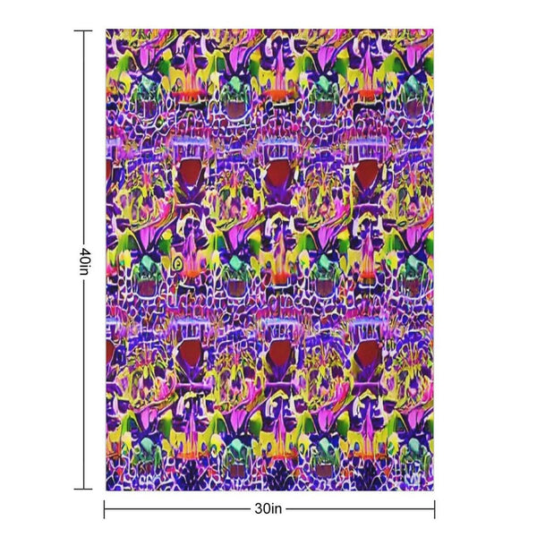 Abstract Patterns Warm Colors Premium Throw Blanket