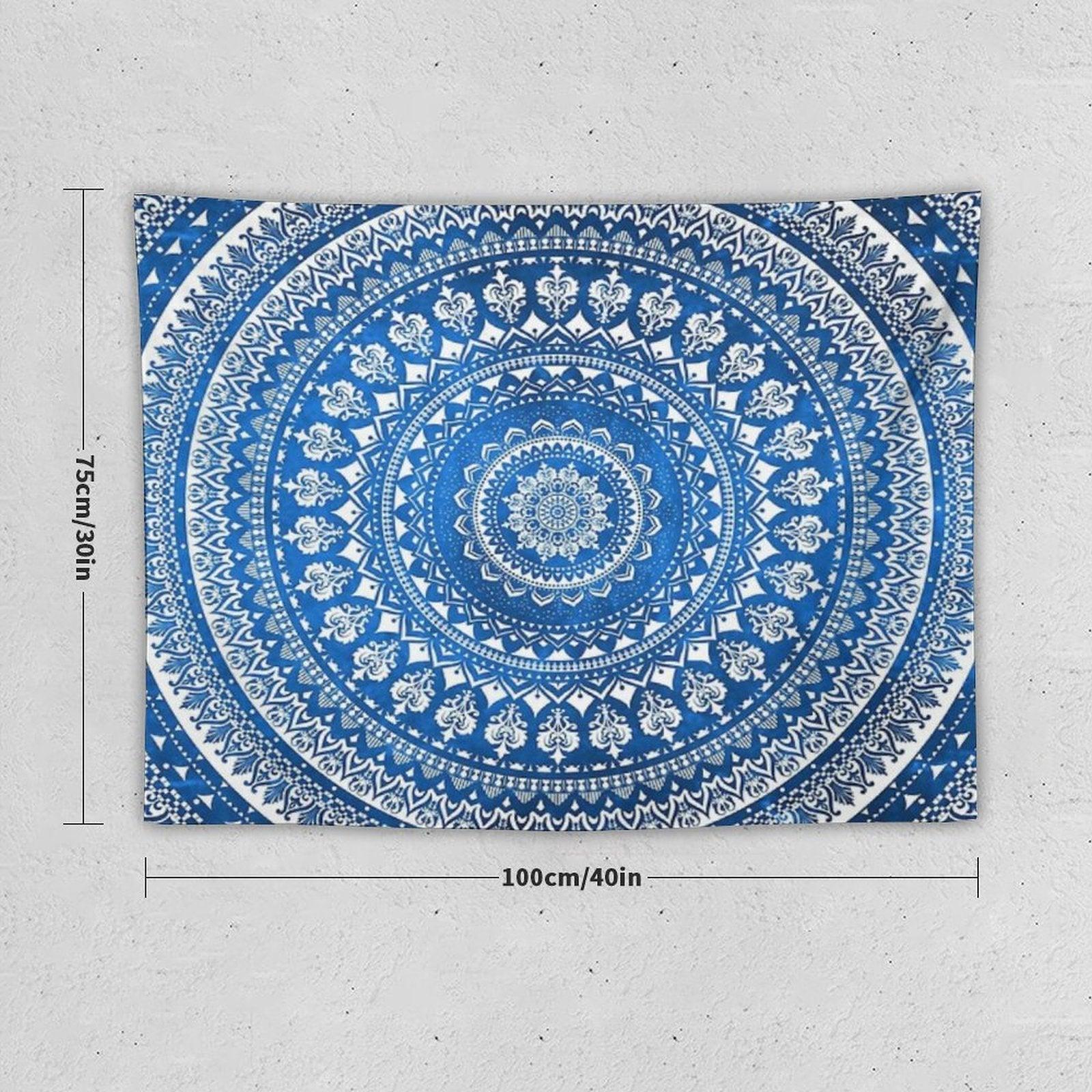 Mandala Blue Tapestry
