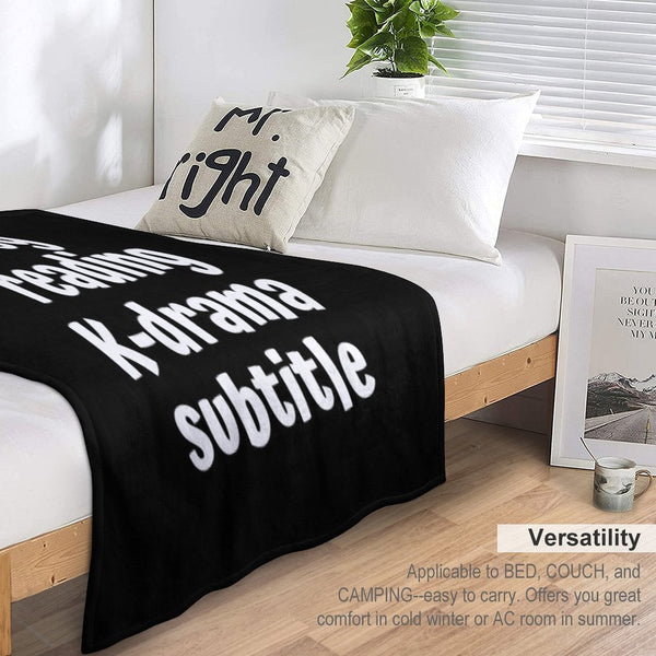 Shh Im Busy Reading Kdrama Subtitle Voice Versatility Throw Blanket