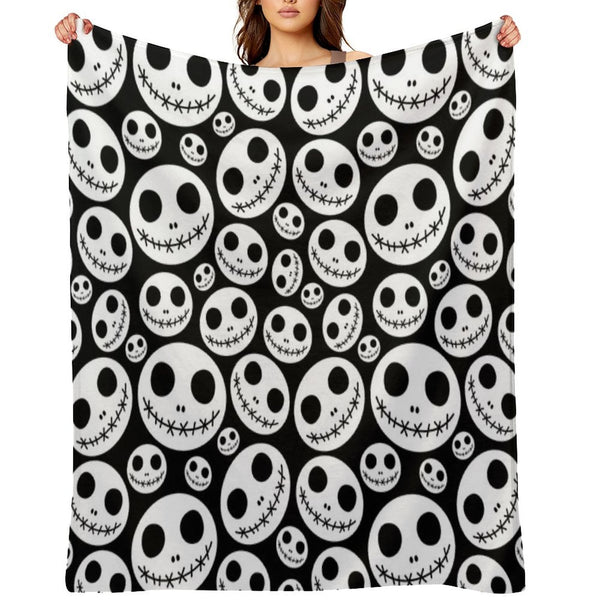 Halloween Skeleton Jack Skellington Pattern Skelington Versatility Throw Blanket
