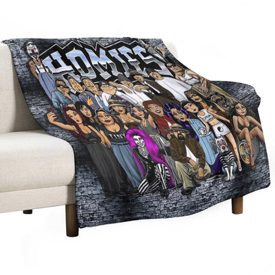 Lil Homies 90s Chicana Easy Care Throw Blanket