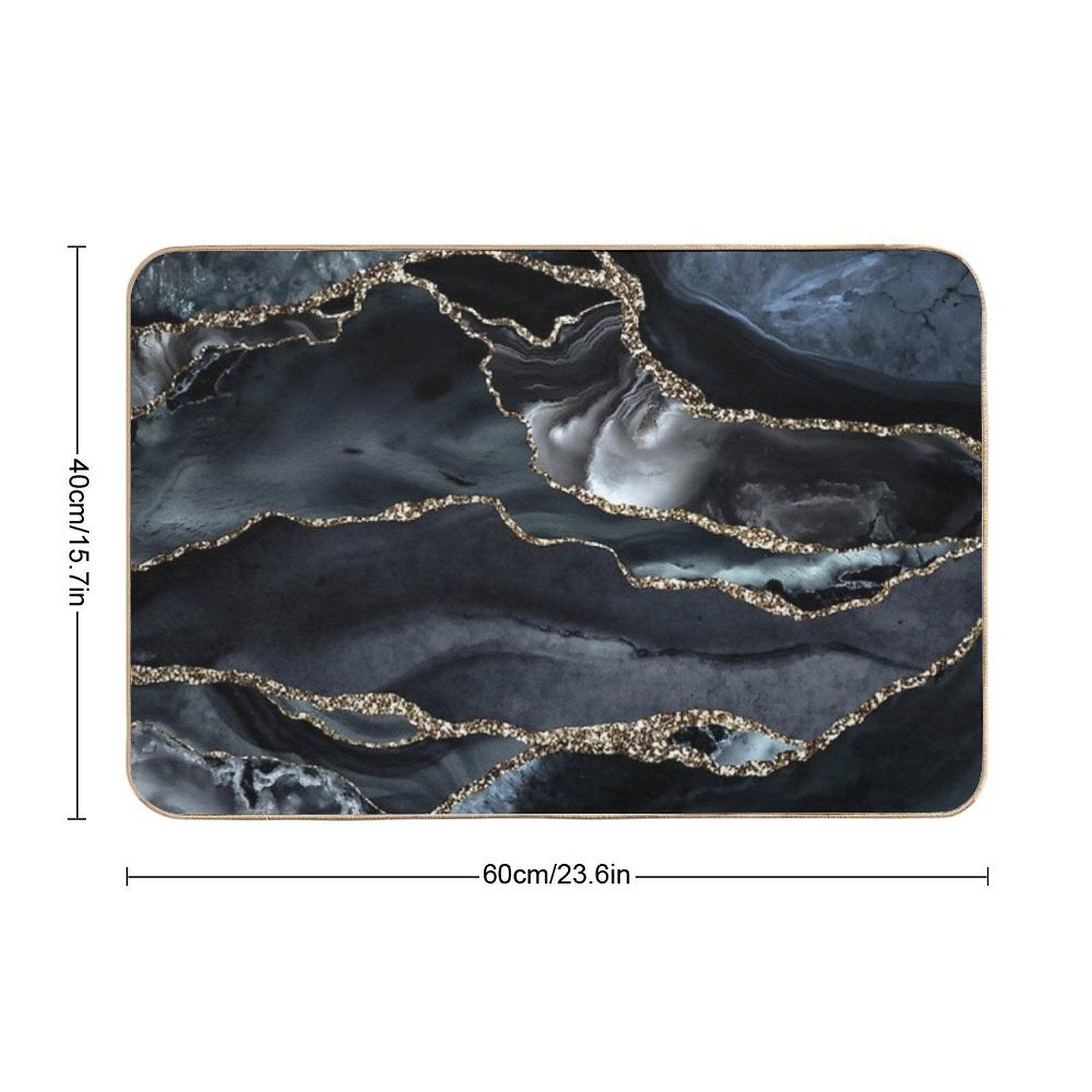 Night Masculine Marble Landscapes Bath Mat