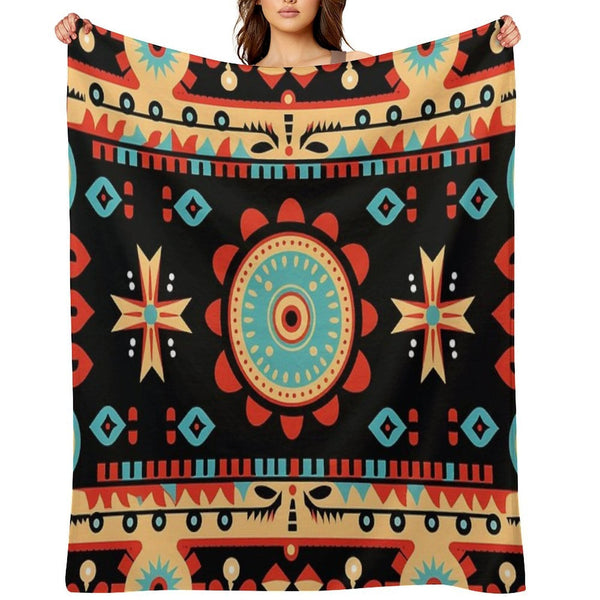 Indigenous Cherokee Nation Pattern Travel-friendly Throw Blanket