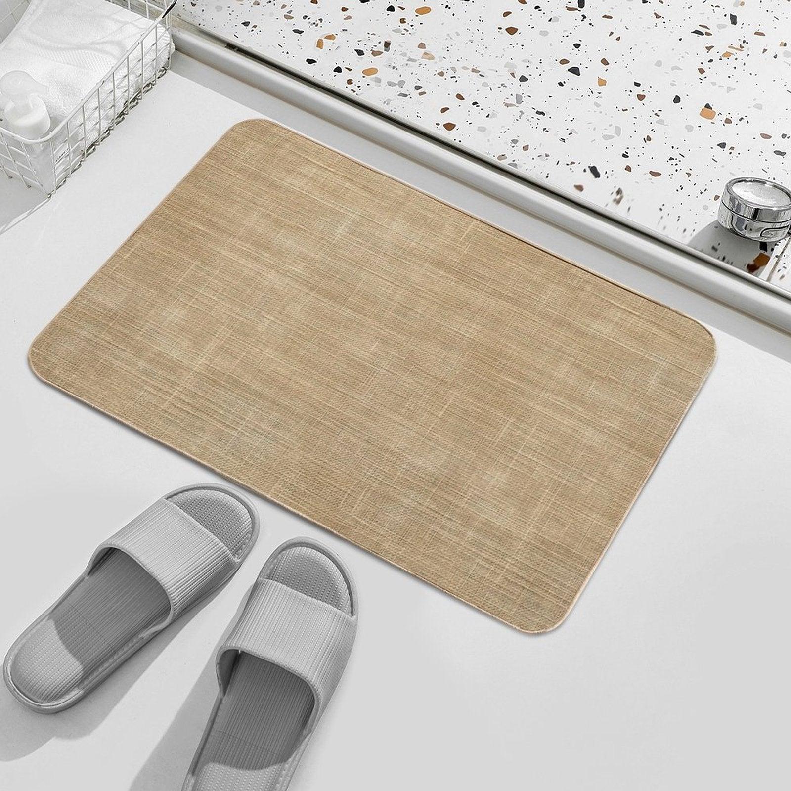 Natural Fabric Texture  Dirt-Trapping Bath Mat