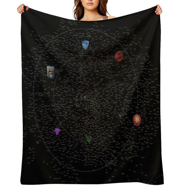 Map of The Inner Sphere Ca. 3048 (transparent) Multi-functional Throw Blanket