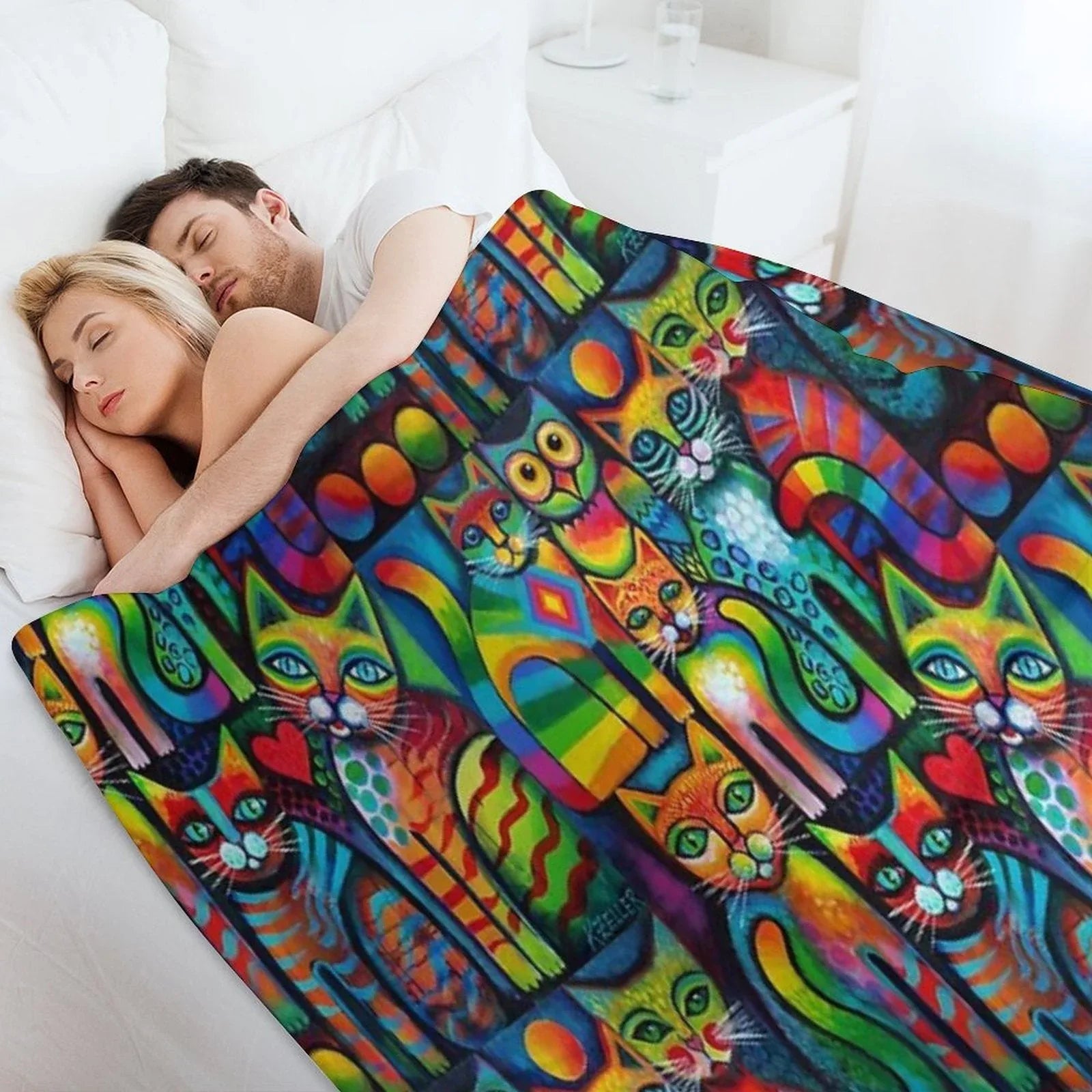 Owl And Pussicats Throw Blanket