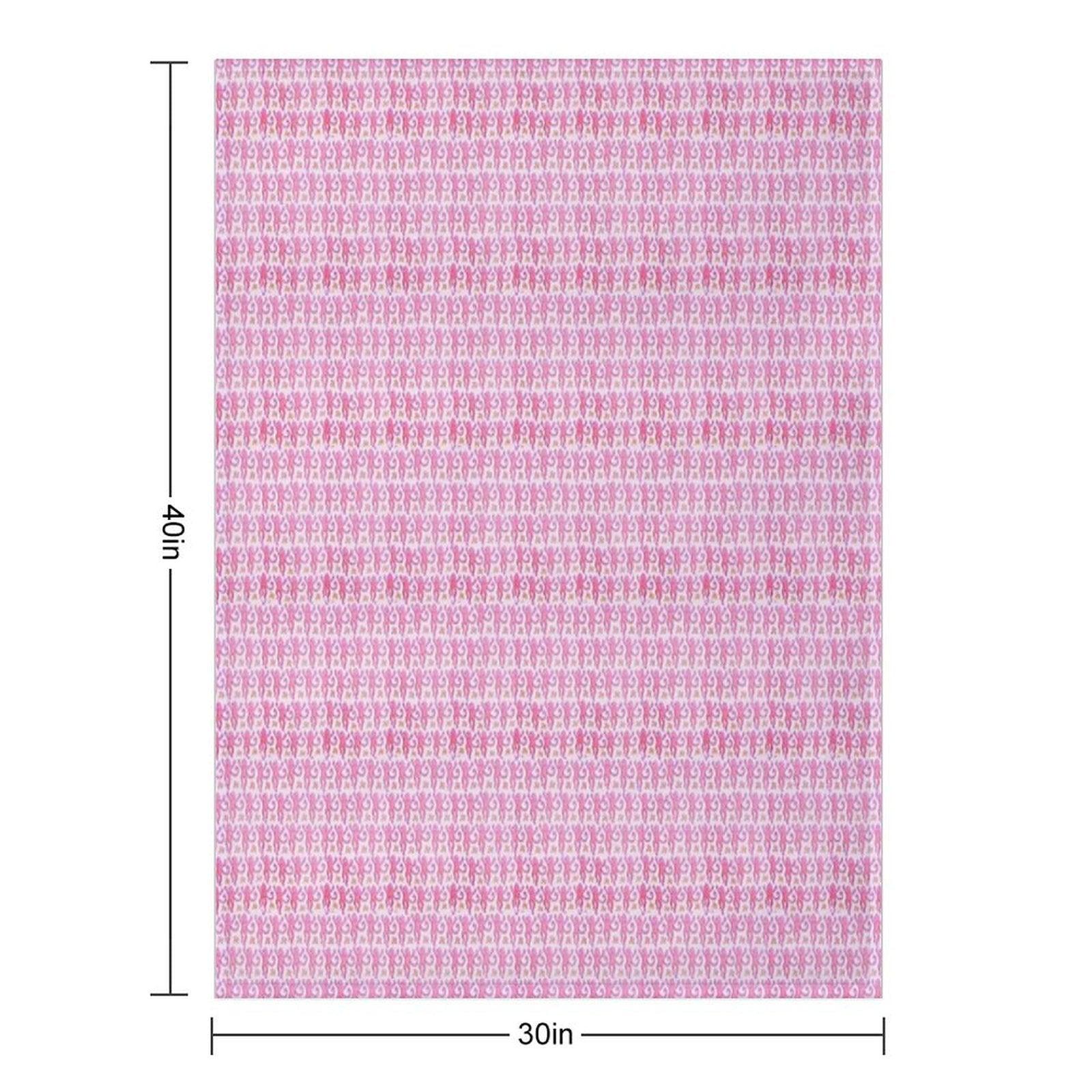 Pink Monkeys Throw Blanket