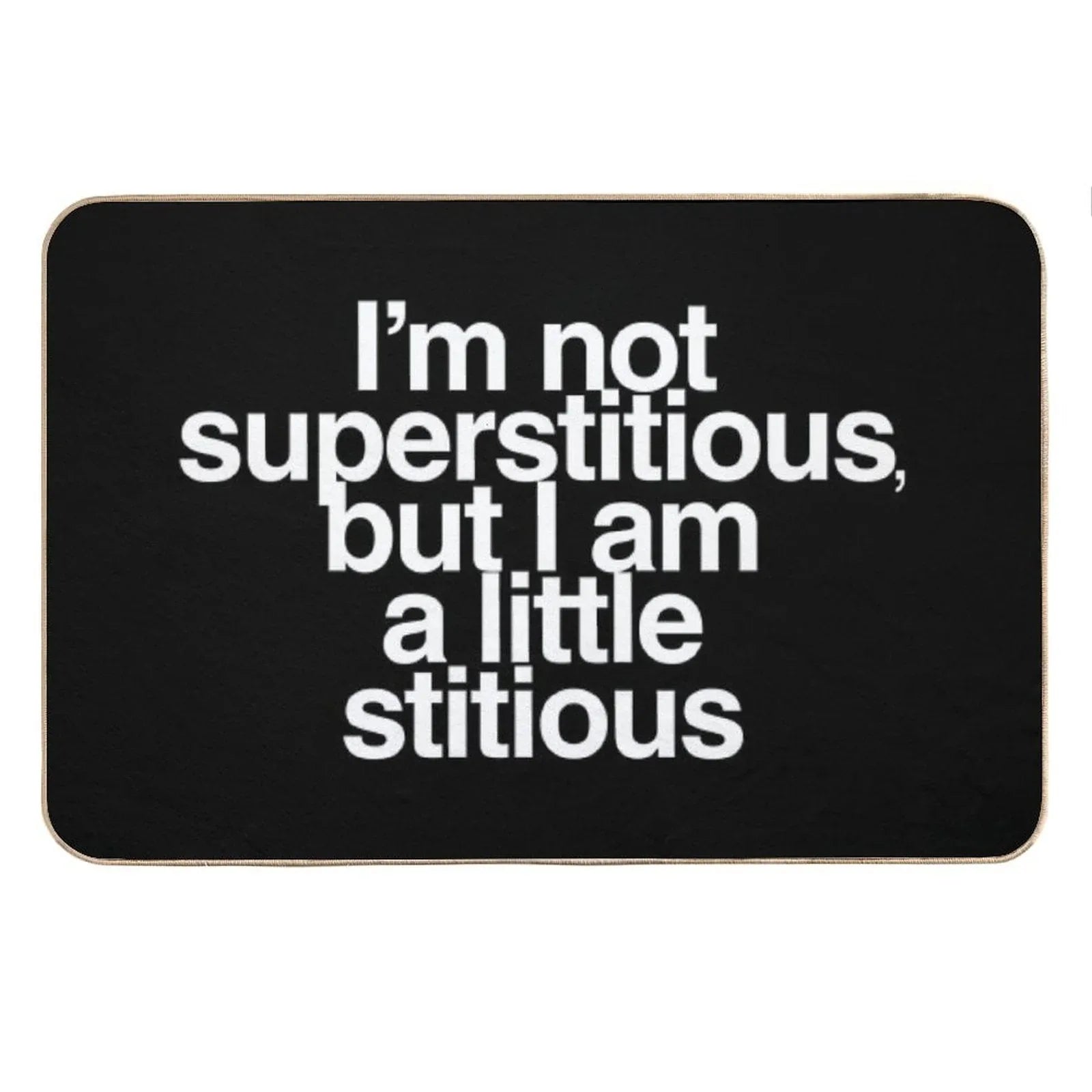 A Little Stitious Bath Mat