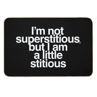 A Little Stitious Bath Mat