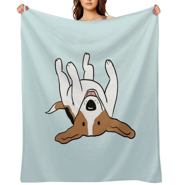 Care-Free Beagle Velvety-soft Throw Blanket