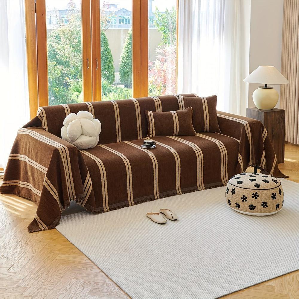 Luxury Anti- Cat Scratch Sofa Cover - Chenille Fabric Couch Protector