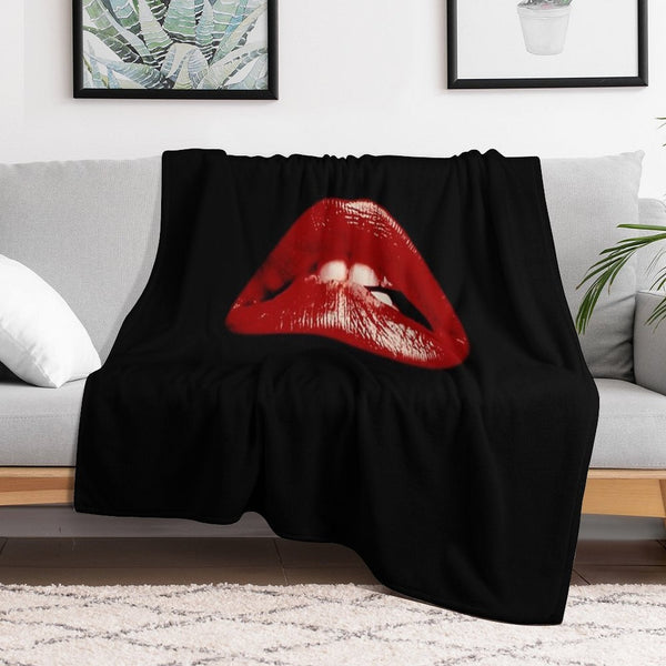 Rocky Horror Picture Show Lips Wrinkle-free Throw Blanket
