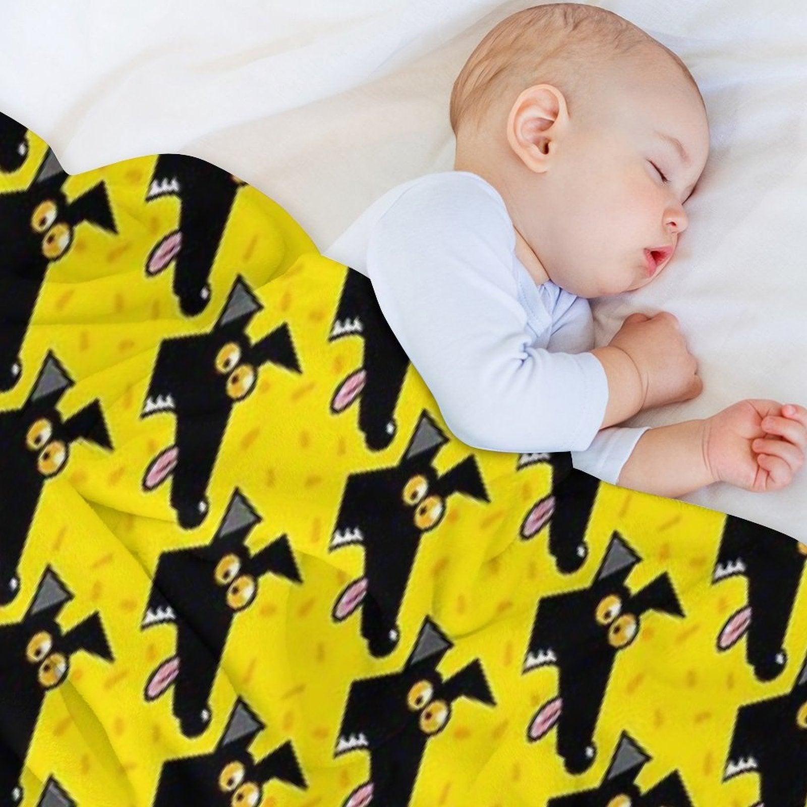 Seamless Derp Yellow Throw Blanket