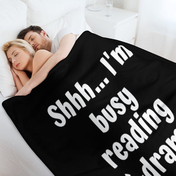 Shh Im Busy Reading Kdrama Subtitle Voice Versatility Throw Blanket