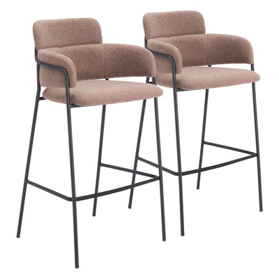 Marcel Barstool (Set of 2) Brown