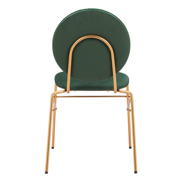 Odessa Dining Chair (Set of 2) Green & Gold