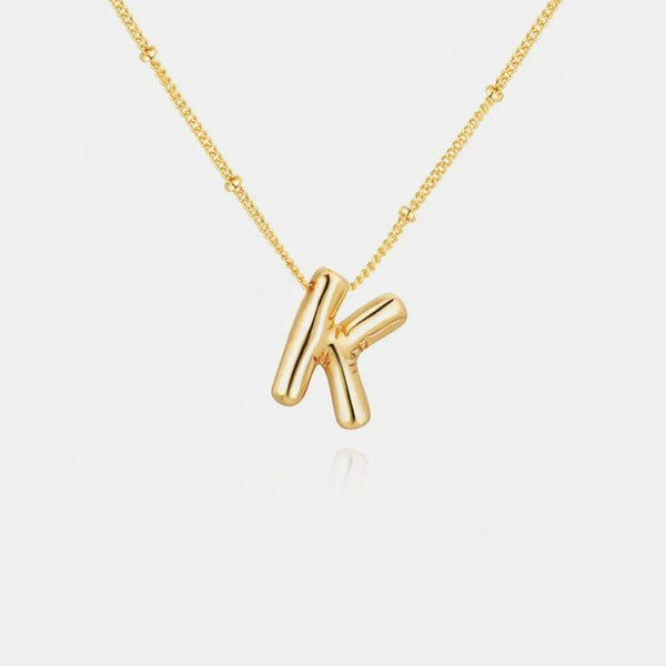 Gold Initial Letter Pendant Necklace - Gifts for You 'n Me