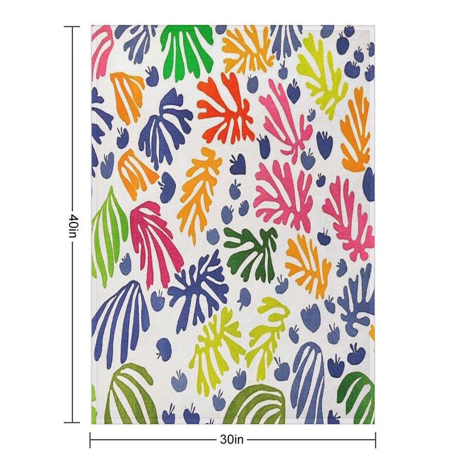 Matisse Floral Pattern Throw Blanket