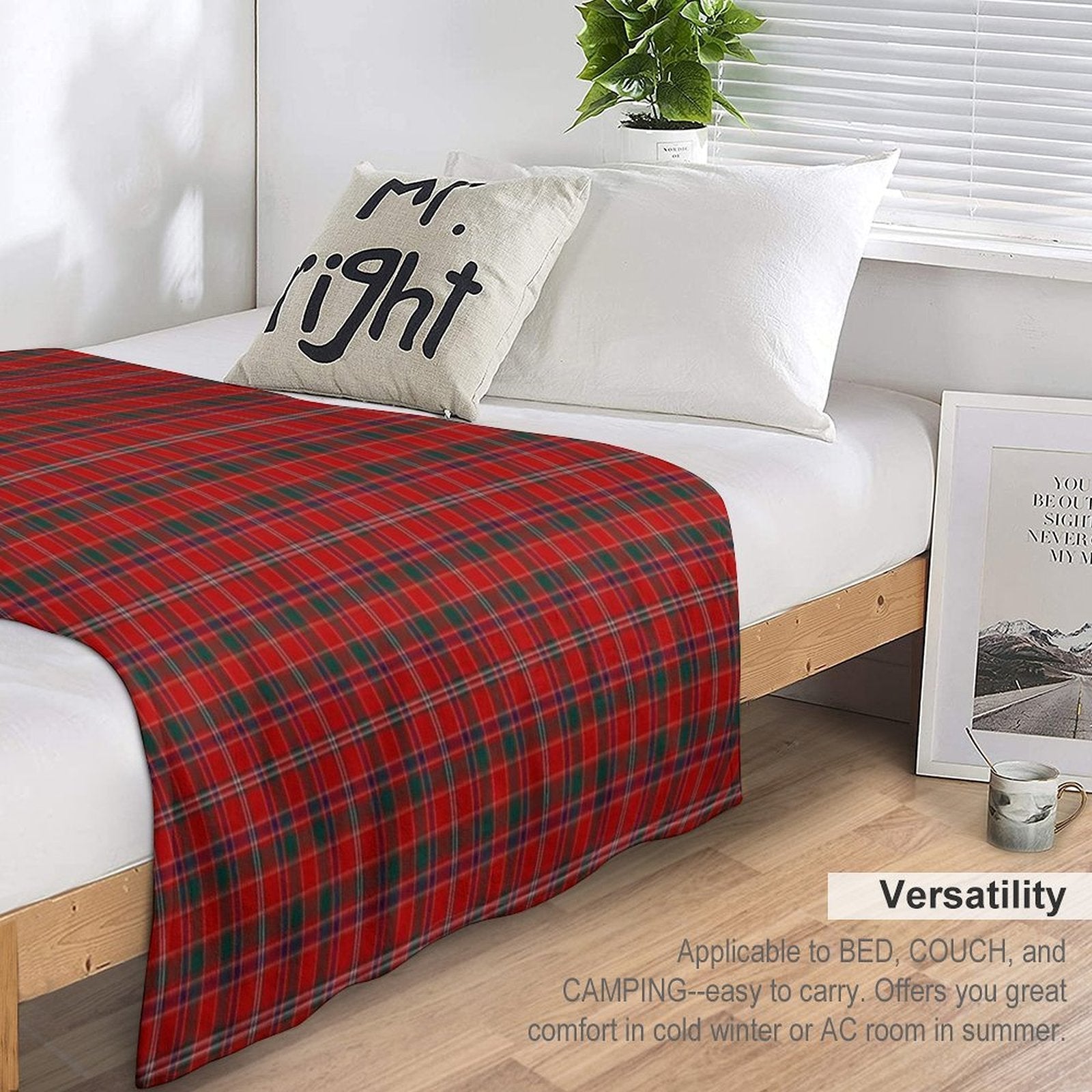 Clan Munro Tartan Machine-washable Throw Blanket