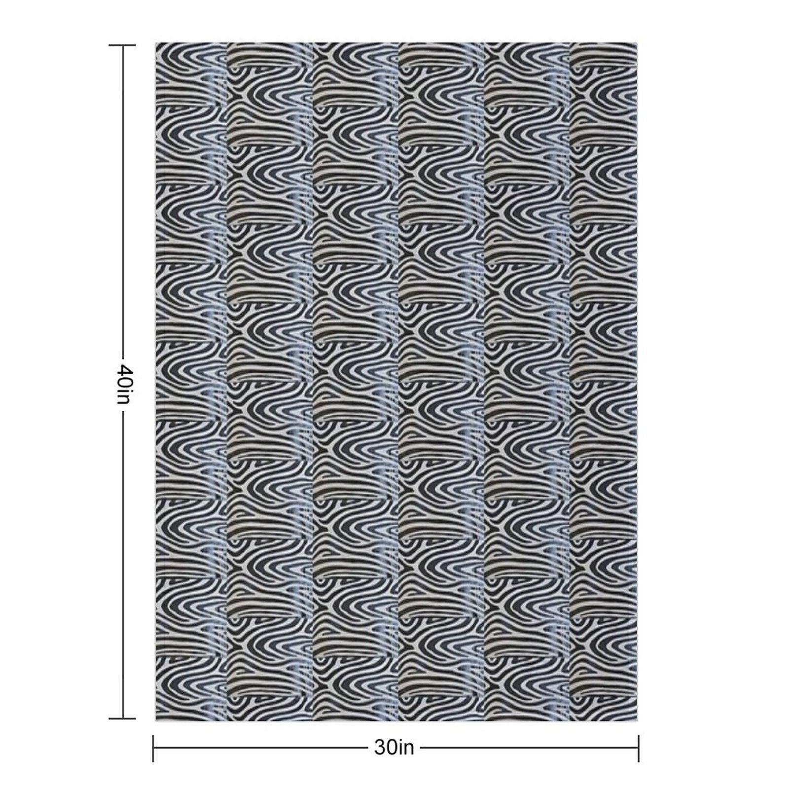 Lovely Zebra Pied Stripes Throw Blanket