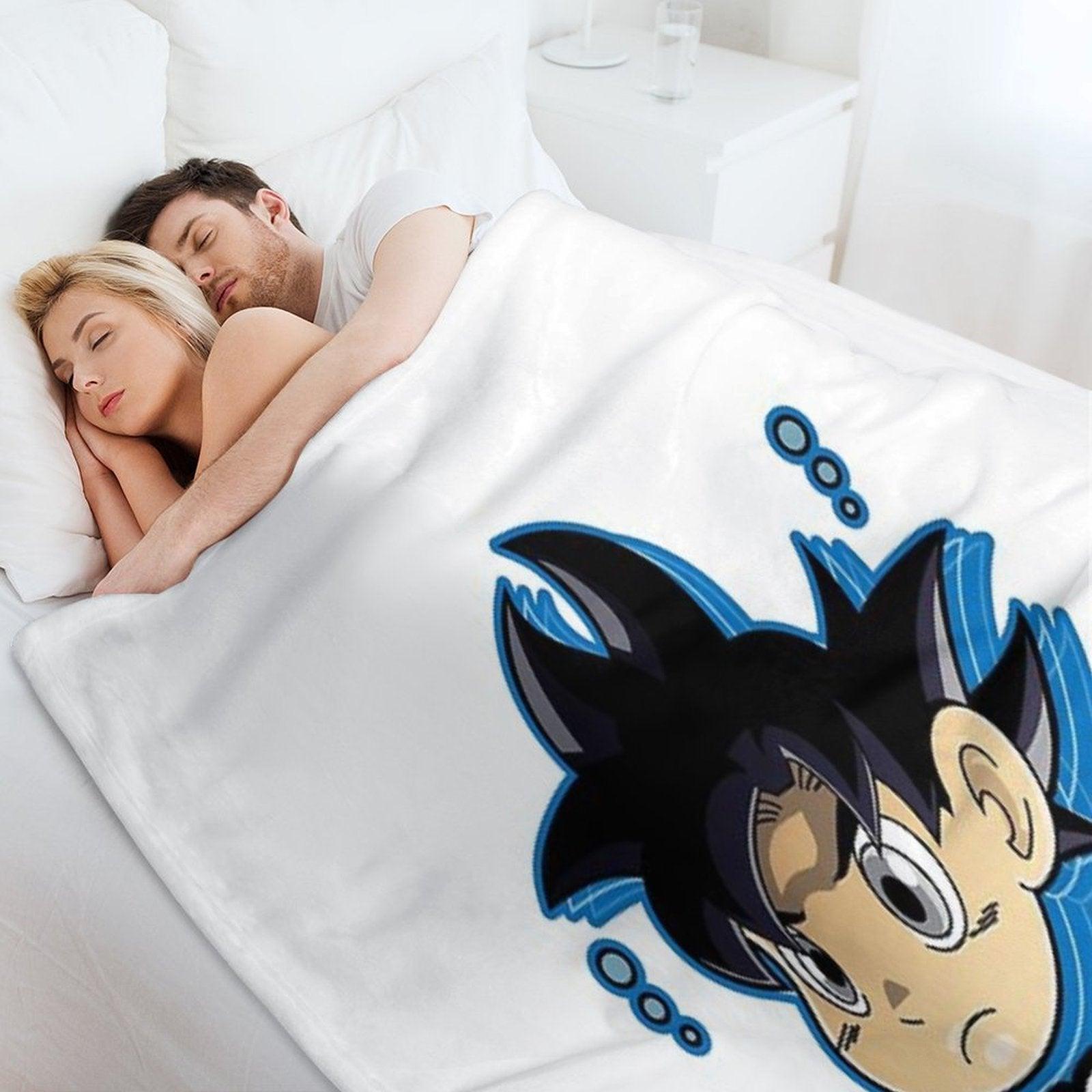 Chibi Ultra Instinct Goku Throw Blanket