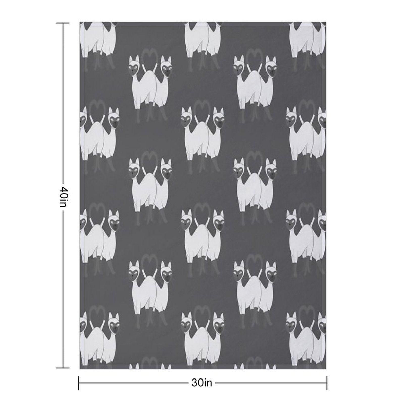 Siamese Love Cats Throw Blanket