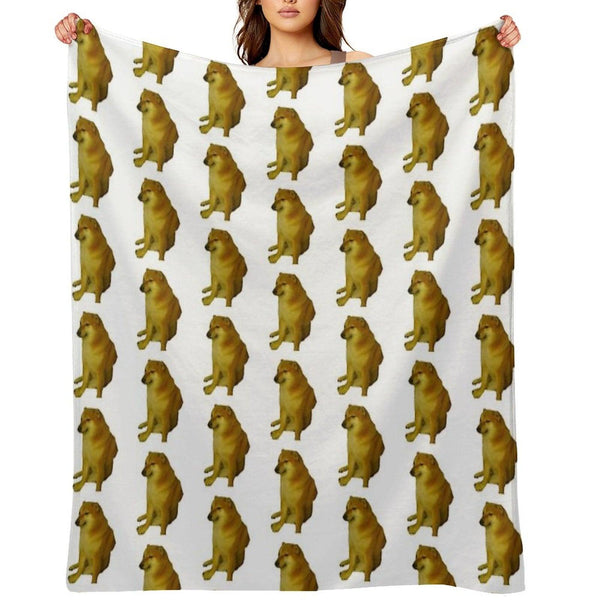 Cheems Throw Blanket