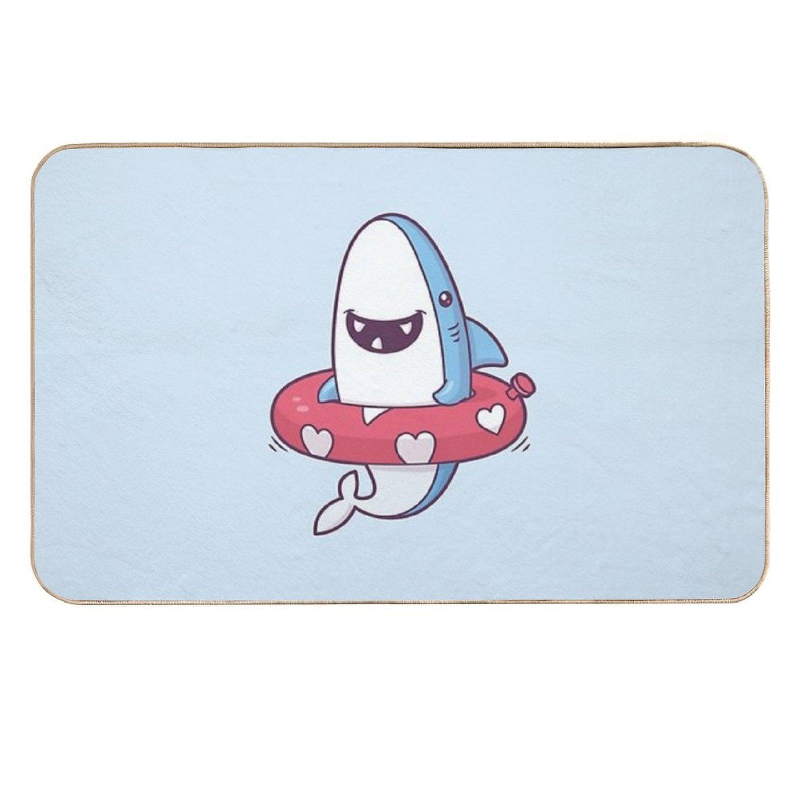 Shark Summer Fun  High-Traffic Bath Mat