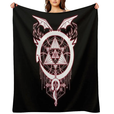 Glowing Snakes of Alchemy Throw Blanket