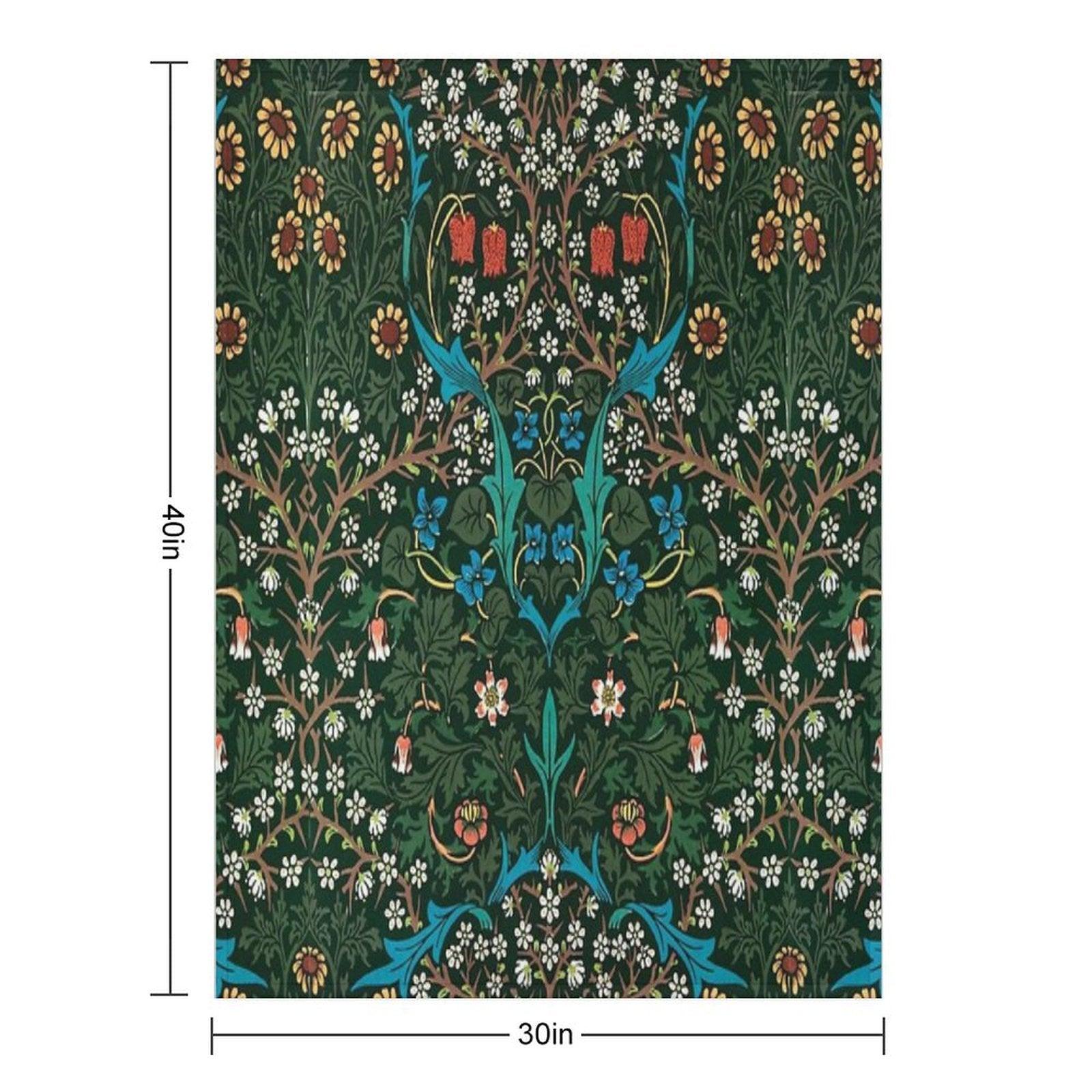 Blackthorn by William Morris, 1892 Throw Blanket
