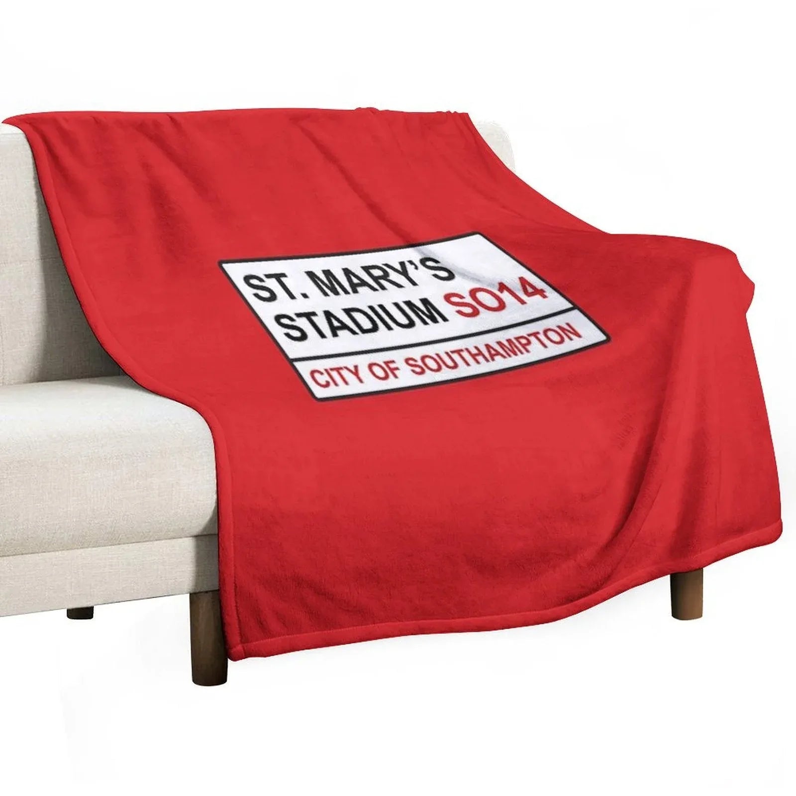 Southampton Football Team St. Mary’s Stadium Street Sign Throw Blanket